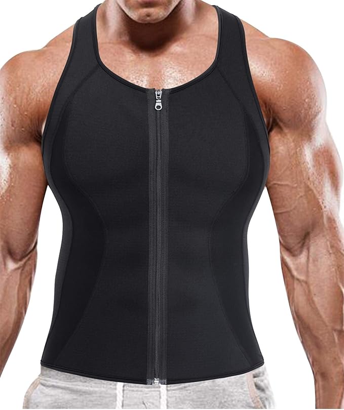 BRABIC Men Sauna Sweat Vest Tank Top Shirt for Weight Loss Waist Trainer Workout