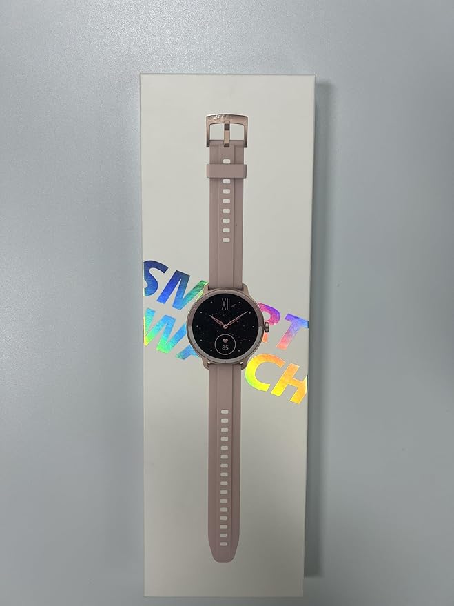 Smart Watches for Women, 1.27'' HD Round Ladies Fitness Trackers with Heart Rate/SpO2 Monitor Sleep/Calorie/Step Tracker 100+ Sports Modes IP68 Waterproof for Android/iOS, Rose Gold/Off White