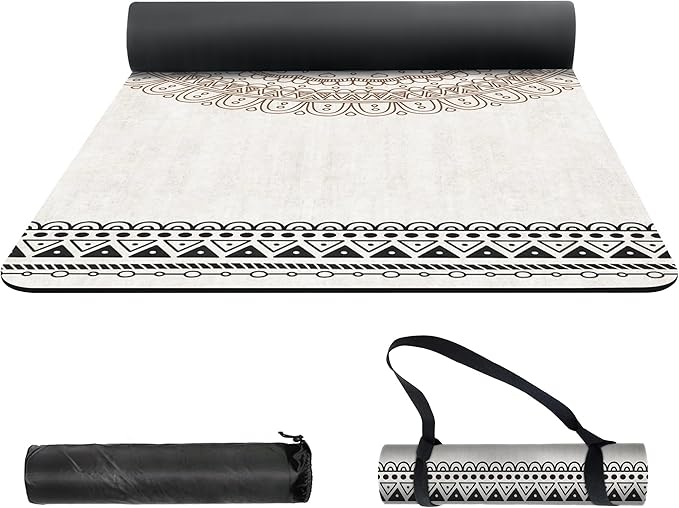 nuveti Yoga Mat Print Extra Thick TPE Non Slip Fitness Exercise Mat with Carrying Bag,72"x24" Extra Thick 6MM Exercise & Workout Mat for Yoga, Pilates Fitness and Floor Exercises