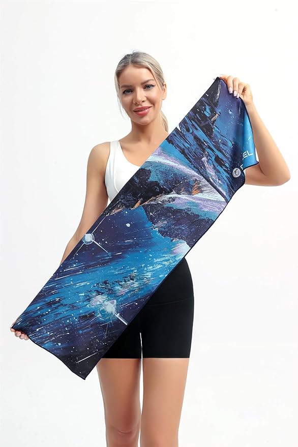 Cooling Towel, Ice Towel for Neck, Soft Microfiber Chilly Towel Stay Cool for Sports, Yoga, Running, Gym, Workout, Biking, Camping & Outdoor Activities 40"x12"