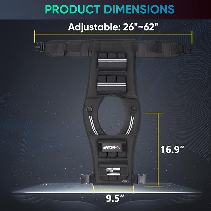 APEXUP Adjustable Weighted Vest Men 20lbs/30lbs/40lbs Weights with Reflective Stripe, Weight Vest Woman Workout Vest for Strength Training Running Walking