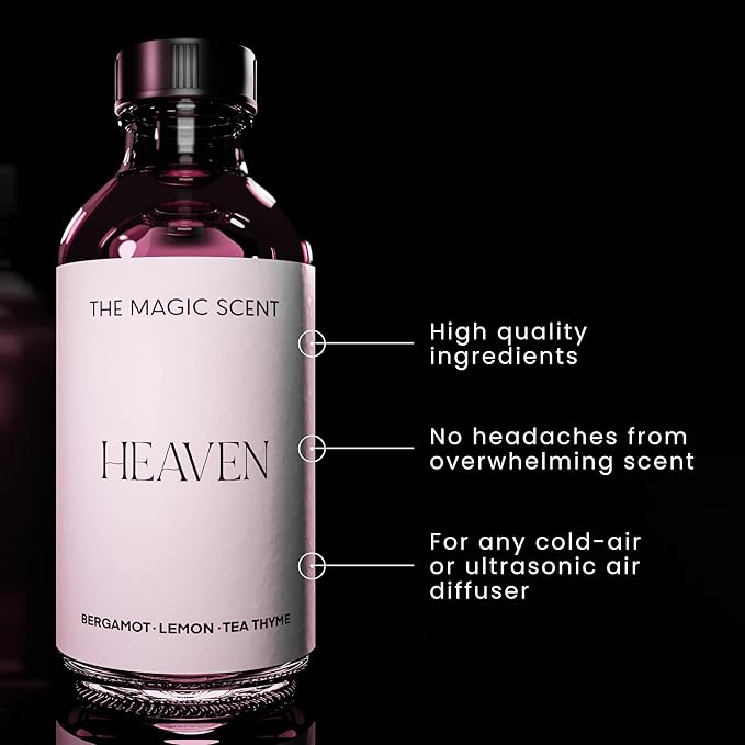 The Magic Scent Heaven Hotel Scent Diffuser Oil - Cold-Air & Ultrasonic Fragrance Oil for Diffuser Inspired by The Aria Hotel, Las Vegas - Essential Oils for Diffusers Aromatherapy - 4 fl oz, 120 mL