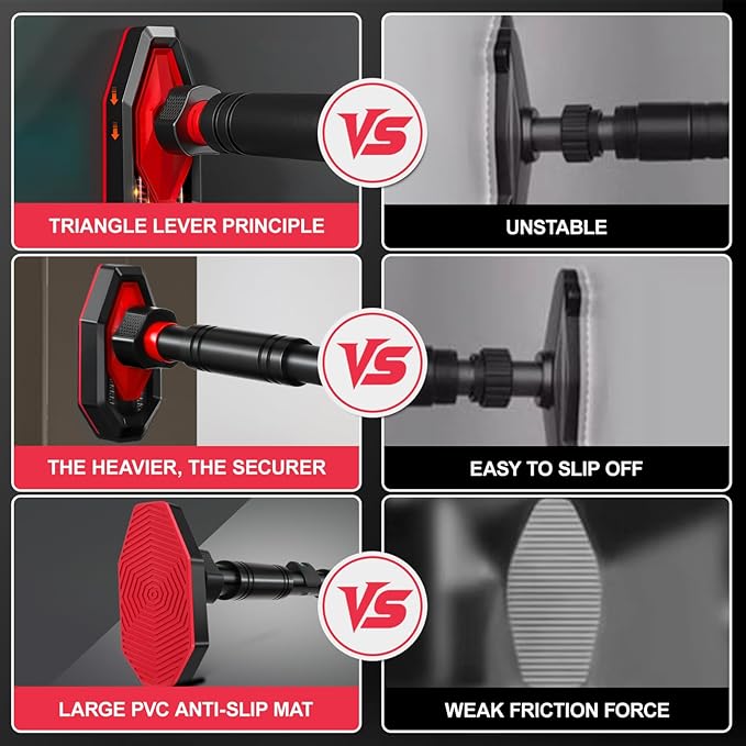 Pull Up Bar Indoor Chin Up Bar for Doorway Body Workout - Locking Mechanism Non-slip Adjustable 25.59-39.37 Width without Screws Max Load 440lbs