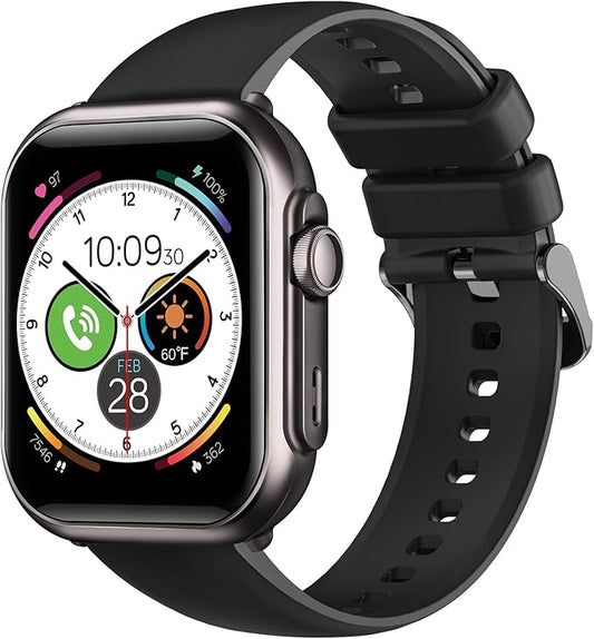 Smart Watches for Women Fitness Tracker: 1.85" Smartwatch with 30 Day+Battery Life Make/Answer Call Sleep Heart Rate SpO2 Monitor IP68 Waterproof 120+Sport Mode Watch for Android iPhone Samsung Black