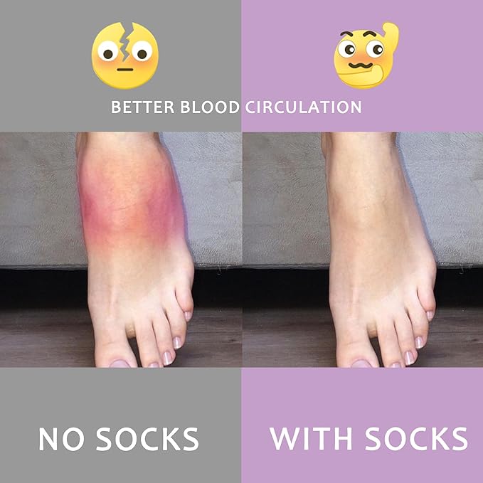 fenglaoda Compression Socks for Women Men Support Circulation 6 Pairs Socks For Nurse, Travel, Flight