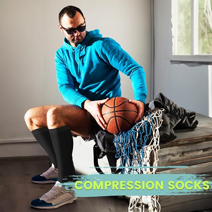 Iseasoo Copper Compression Socks (15-20 mmHg) for Men & Women - Running, Hiking, Cycling, Travel - Improves Circulation