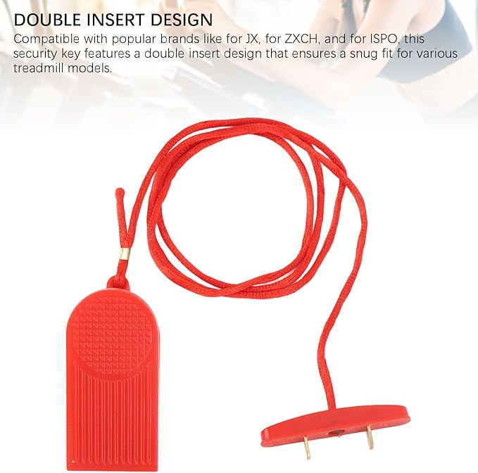 Fockety Treadmill Magnet Safety Key, Magnetic Safety Switch for JX for ZXCH for ISPO, Universal Treadmill Emergency Stop, Magnet Double Insert Treadmill Running Machine Replacement