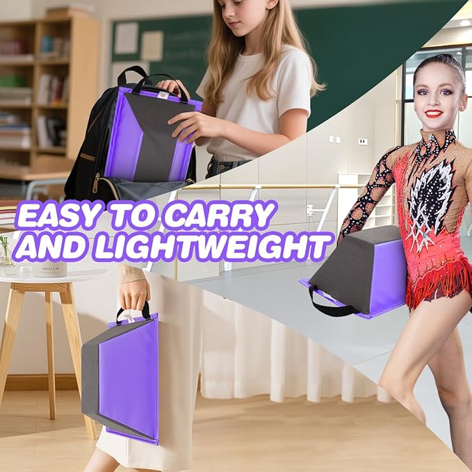 FBSPORT Cheer Stunt Training Stand, PU Non-Slip Stunt Trainer Flyer Stand Cheer for Promotion and Development of Flexibility, Coordination (Purple)