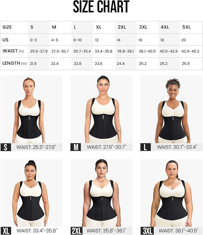 Junlan Waist Trainer for Women - Sauna Suit Sweat Vest for Working Out