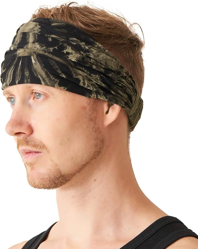 CHARM Tie-Dye Bandana Headbands - Psychedelic Hippie Womens Head Scarf Boho Mens