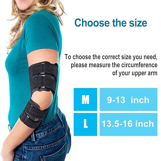 Elbow Brace Support Splint for Cubital Tunnel Syndrome and Arthritis Pain Relief , Adjustable Angle Stabilizer Brace ,Prevent Excessive Bending at night,Fits left and right Arms for Woman and Man- L