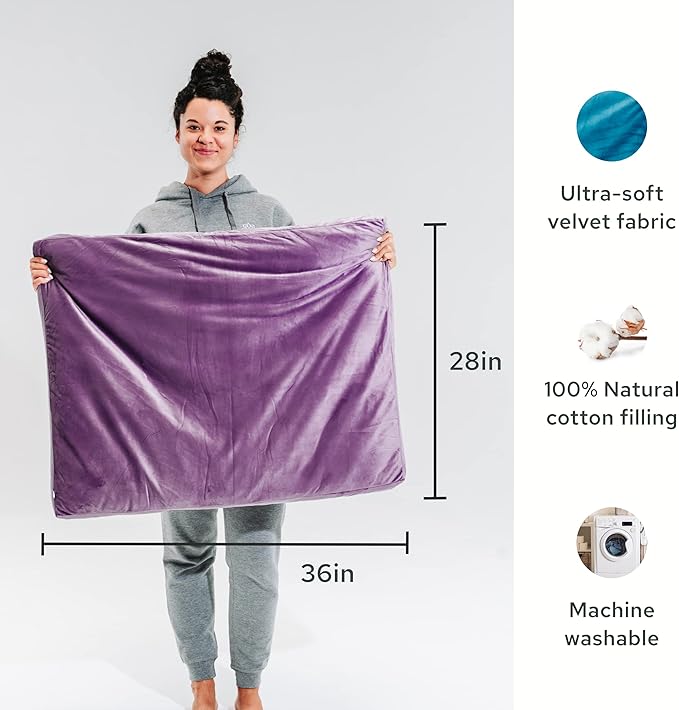 Mindful & Modern Zabuton Meditation Mat - Cotton Filled Yoga and Meditation Pad - Zabuton Meditation Cushion for Kneeling and Sitting Support - Large Rectangular Sitting Floor Pillow for Bench or Zafu