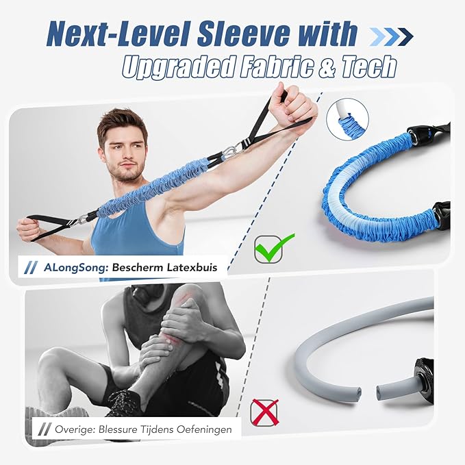 Pilates Equipment Pilates Bar Kit with 6 Fabric Wrapped Resistance Bands 20-180LBS for Women & Men Home Gym Exercise Fitness Full-Body Workouts Multifunctional Yoga Pilates Stick