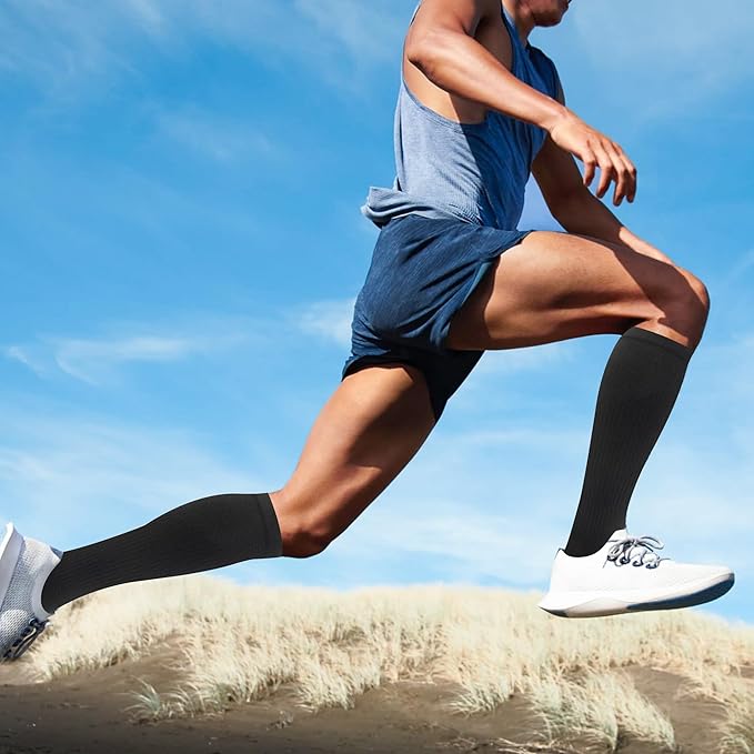 fenglaoda Compression Socks for Women Men Support Circulation 6 Pairs Socks For Nurse, Travel, Flight