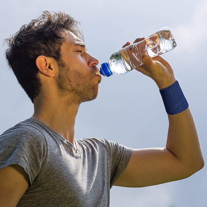 12 Pack Sweatbands Sports Wristband Cotton Sweat Band for Men and Women, Good for Tennis, Basketball, Running, Gym, Working Out