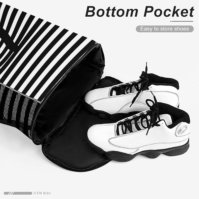 Cat Drawstring Backpack Gym Bag With Shoe Compartment String Bag Sport Beach Swimming Sackpack For Women Men