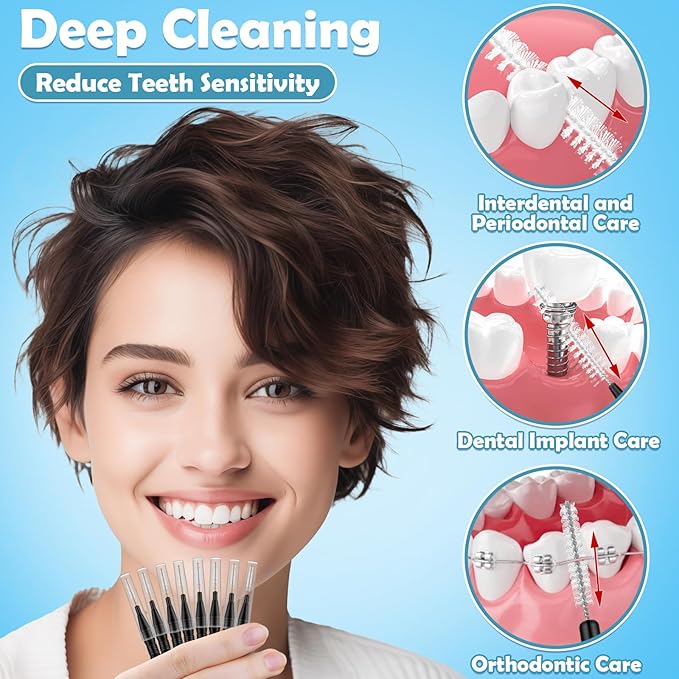 120 Pieces Braces Flossers for Cleaner Interdental Brushes Between Teeth, Toothpick Dental Tooth Flossing with Soft Bristles 360° Bendable Oral Dental Hygiene Flosser Cleaning Tool