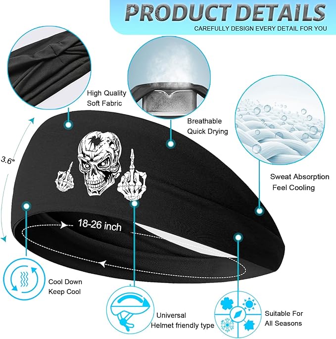 3pcs Sweat Bands Headbands Men Sweatbands Headbands for Women Christian CrossSports Running