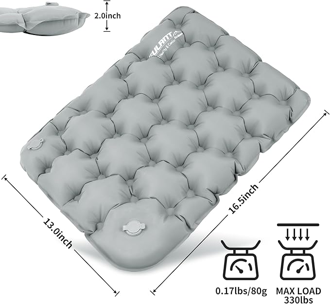 EULANT Lightweight Inflatable Seat Cushion Waterproof Air Cushion,Portable Travel Cushion Suitable for Camping Hiking Climbing Bleacher, Home and Office