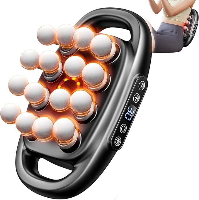 16-Head Massage Gun Set, for Neck, Back, Shoulder, Leg and Full Body Muscle Recovery, Quiet Handheld, Pistola De Masajes Musculares (Black)