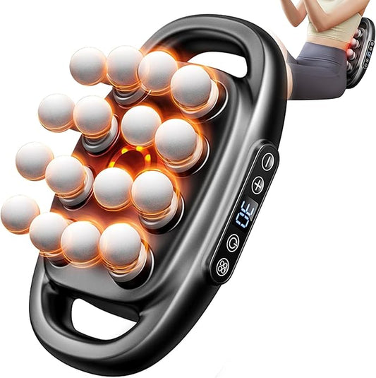 16-Head Massage Gun Set, for Neck, Back, Shoulder, Leg and Full Body Muscle Recovery, Quiet Handheld, Pistola De Masajes Musculares (Black)