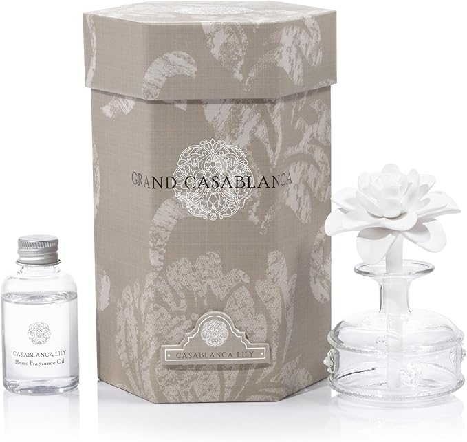 Zodax Mini Grand Casablanca Porcelain Diffuser, Casablanca Lily