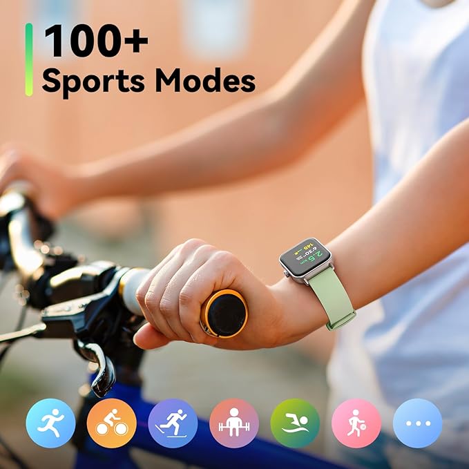 ENOMIR Smart Watch for Men Women, Alexa Built-in Fitness Tracker with Call Function&1.8" HD Touchscreen, IP68 Waterproof Heart Rate/Sleep/SpO2 Monitor, 100+ Sport Modes, iOS Android Compatible, Green