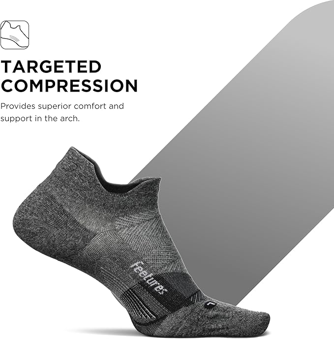 Feetures Elite Ultra Light Cushion Ankle Socks - Sport Sock with Targeted Compression