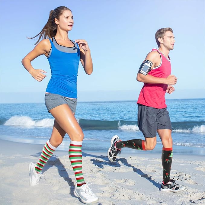 Compression Socks for Women & Men 15-20 mmHg, Best for Medical, Nursing, Running, Athletic, Varicose Veins, Travel