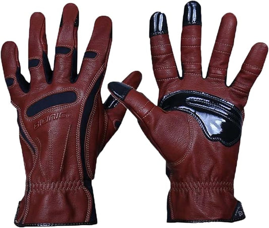 Bionic Gloves Men's Medium Brown Leather Work Gloves with Anatomical Relief Pad System