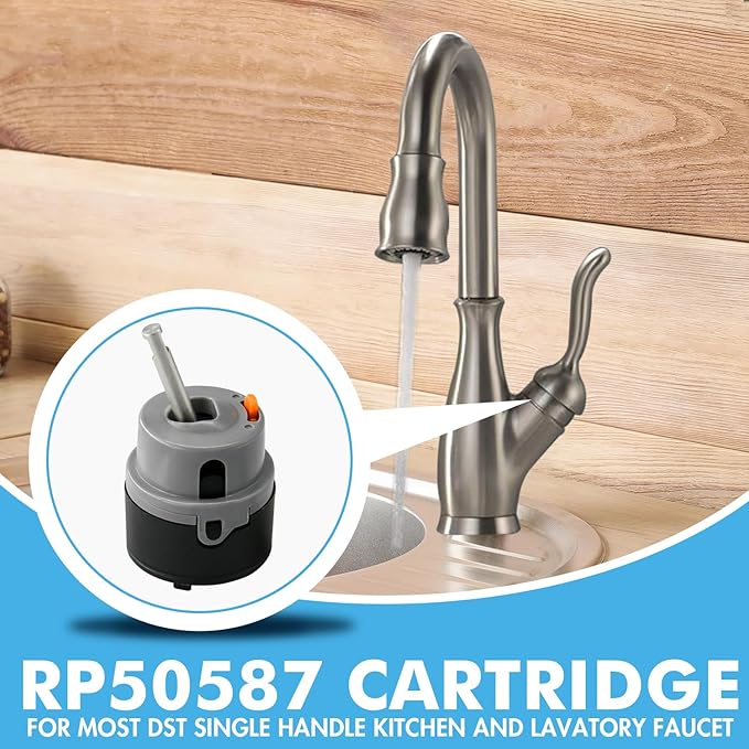 RP50587 Cartridge Replacement for Delta Single Handle Kitchen and Lavatory Faucets, Works with DIAMOND Seal Technology Models Featuring a 36 mm Motion, with Allen Wrench
