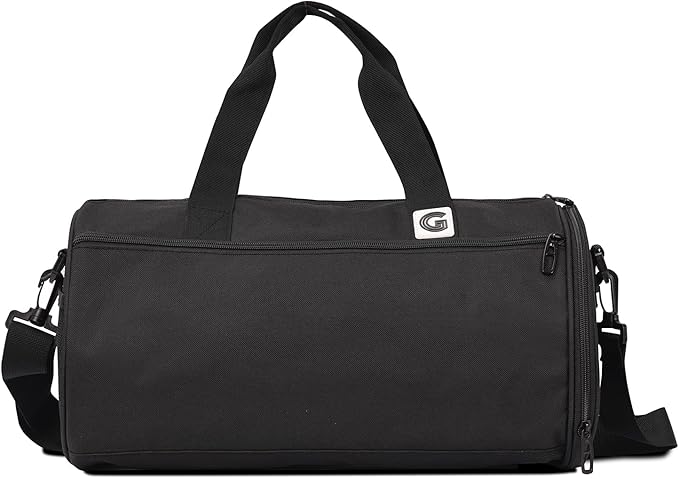 Gym Duffle Bag for Men & Women with Wet & Shoe Separated Compartment, 21 Inch and 30L Large Duffle Bag for travel Carry On, Swimming, Workout, Football. Black