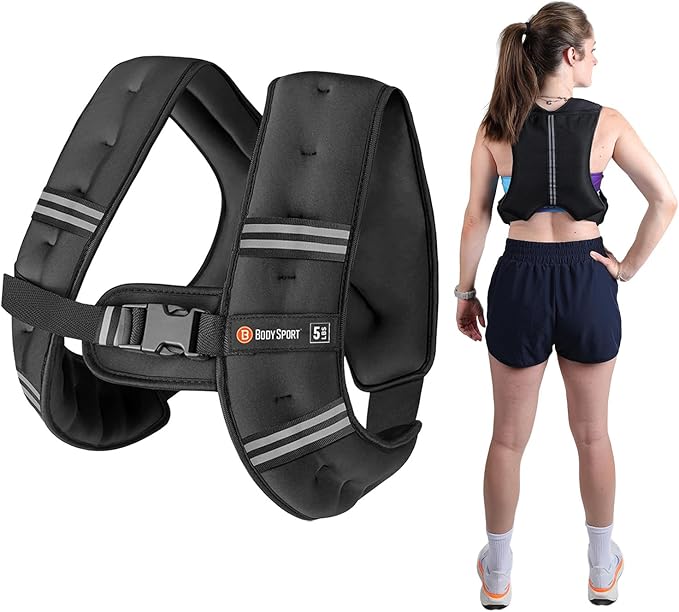 Body Sport Weighted Vest - Adjustable Fitness Vest for Strength Training, Running, Walking, and Endurance Workouts