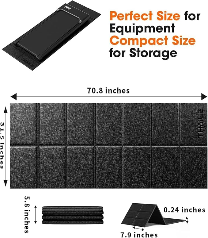 Treadmill Walking Pad Mat for Carpet Floors 71x32,1/4“Thick Treadmill Mat for Hardwood Floors,Mat for Under Exercise Equipment on Carpet,Noise Shock Absorption