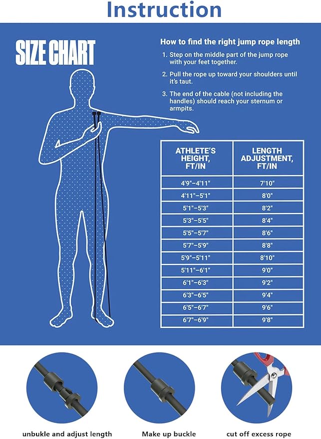 Adjustable Jump Rope for Home Fitness - 5mm PVC Cord with Ball Bearings, Anti-Slip Rubber& Alloy Handles for Beginners, Weight Loss Workout in Home/School/Gym