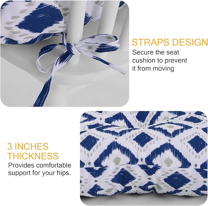 Outdoor Bench Cushion Waterproof, Tufted Bench Seat Cushion 40 x 15 Inch, Patio Wicker Indoor Seat Pads for Outside Garden Patio Balcony