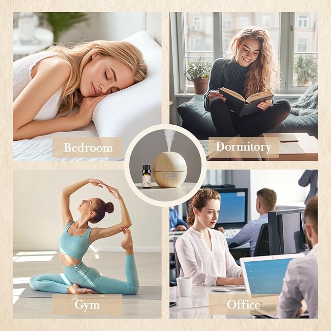 Hotel Essential Oils Set - 6 Premium Scents for Diffuser, Aromatherapy, Home, Spa, Candle Making, Fragrance Oil Set - Hotel Lobby, White Tea Thyme, Good Night, Jasmine Mint, Orange, Luxurious Night