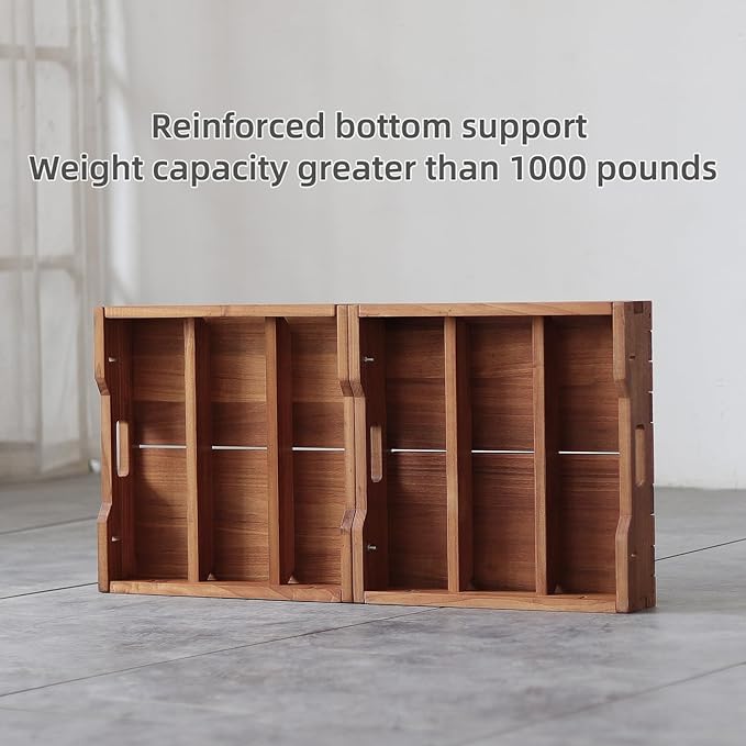 Wooden Platform Step Stool for Adults&Senior,Standing Aids & Supports,Stair Assist Indoor&Outdoor,Heavy Duty Sturdy Solid Wood Bedside Foot Stepper,for Handicap,Elderly,High Beds(47.5"W)