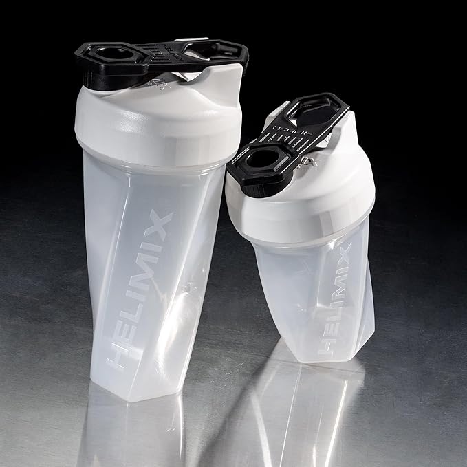 HELIMIX 2.0 Vortex Blender Shaker Bottle Holds upto 28oz | No Blending Ball or Whisk | USA Made | Portable Pre Workout Whey Protein Drink Shaker Cup | Mixes Cocktails Smoothies Shakes | Top Rack Safe