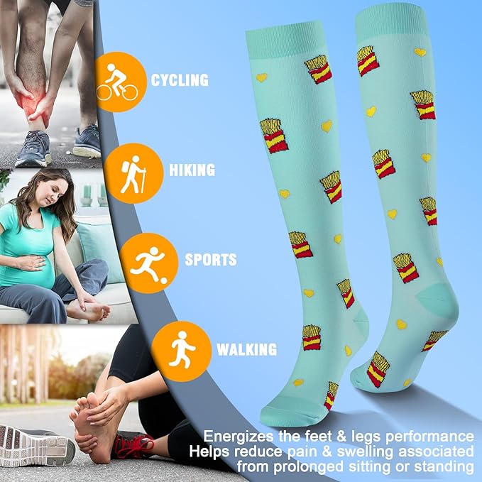 bropite Compression Socks for Women & Men Circulation-Support Knee High Socks 20-30 mmhg-Best for Running,Medical,Nurse,Travel