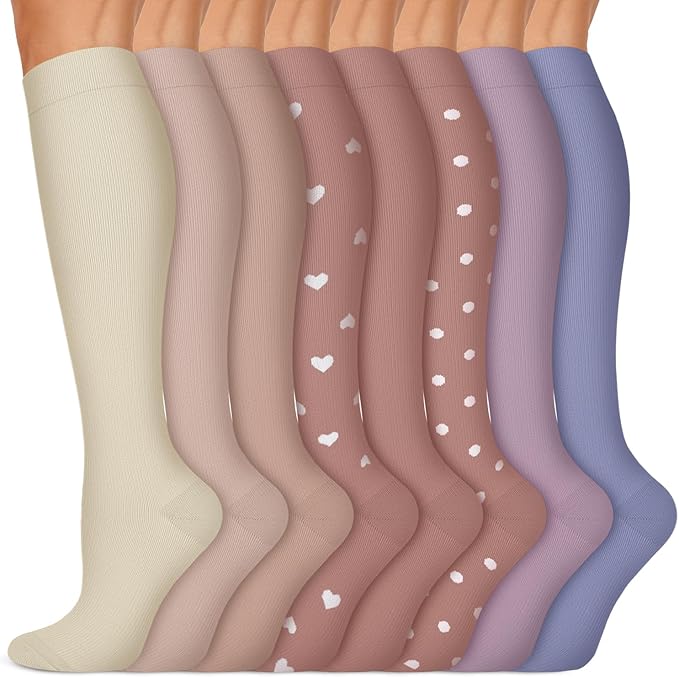 Iseasoo Copper Compression Socks (15-20 mmHg) for Men & Women - Running, Hiking, Cycling, Travel - Improves Circulation