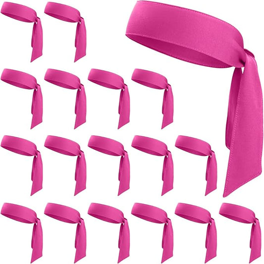 ONUPGO 18Pcs Head Ties for Men Women, Adjustable Headbands Sports Sweatband Ninja Ties Head Band, Sweat Wicking Workout Headband for Sports, Running, Tennis, Yoga, Soccer, Karate