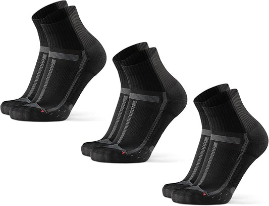 DANISH ENDURANCE Ultra-Comfort Quarter Running Socks, Performance Socks, Men & Women - 3 or 5 Pack