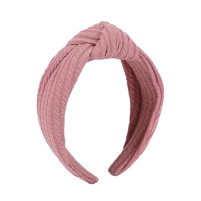 Madison Tyler Headbands for Women | Fashion Boho Top Knotted With Rhinestones Elastic Workout Hairbands | Outdoor and Party Non Slip (Light Purple)