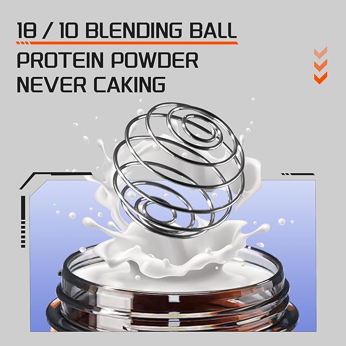 TKK Blender Shaker Bottle 24 Ounce With Blending Ball Plastic Protein Shaker Bottle for Pre & Post workout Protein Drink Shaker Cup USA Tritan BPA Free