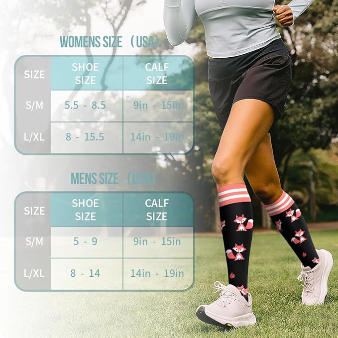 Copper Compression Socks for Women and Men(6 Pairs)-Best Support for Running, Athletic, Nursing, Travel