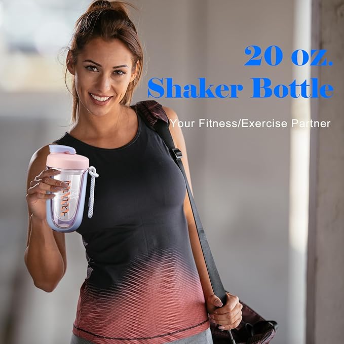 shaker cups for protein shakes 20 oz protein shaker bottle，Leak Proof，The Perfect Shaker for the Gym, Pre-Workout Bottle，Cocktail Shaker Cup，Weight Loss Supplement Shakes