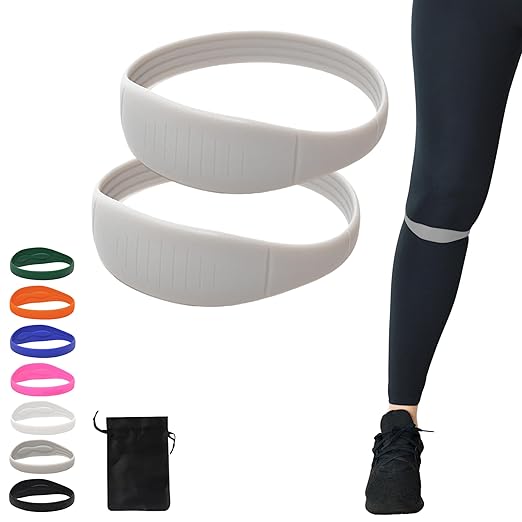 COOLSET Patella Band Knee Strap - 2 Pack Patellar Tendon Support Strap for Knee Pain Relief - Non-Slip Knee Brace for Jumper’s Knee, Tendonitis, Basketball, Running - Men, Women, Youth w/ Travel Bag (Gray)