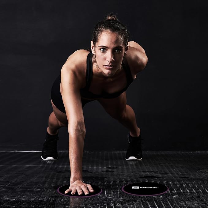 Exercise Core Sliders, Dual Sided Exercise Gliding Discs Use on Carpet or Hardwood Floors, Light and Portable, Perfect for Abdominal&Core Workouts
