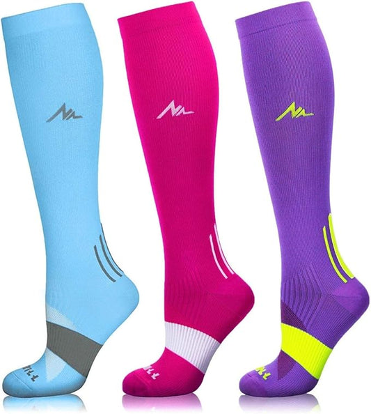 NEWZILL Medical Compression Socks for Women & Men Circulation 20-30 mmHg, Best Support for Running Athletic Cycling Nursing Travel Work and Fitness